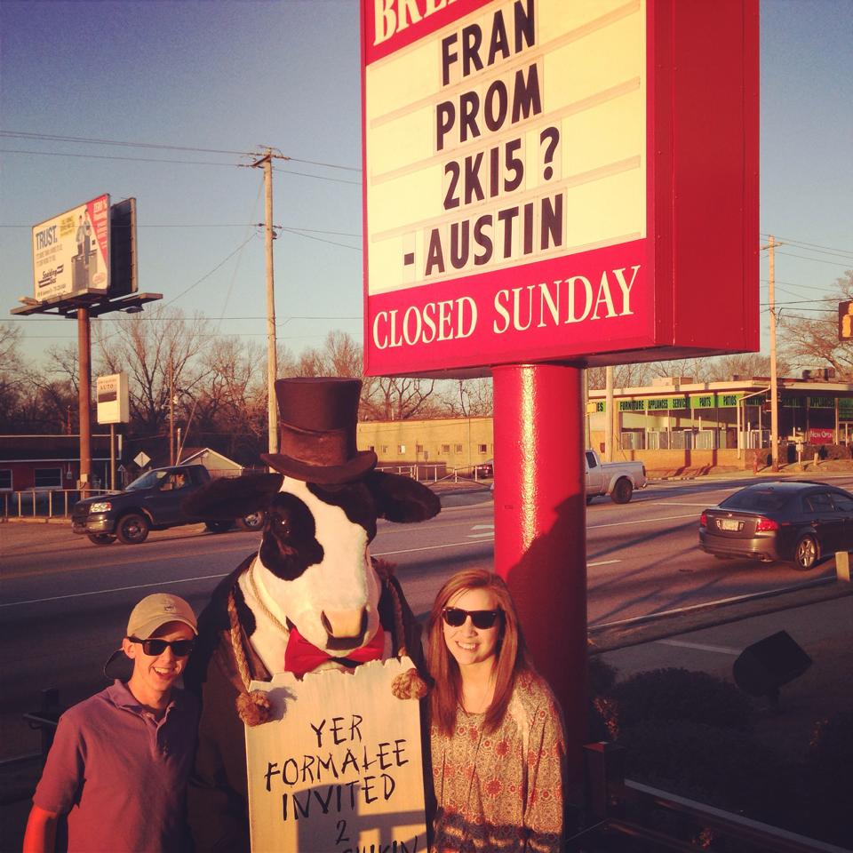 Austin Peek and Mary Frances Mabbett at Chick-fil-A Griffin, Ga.